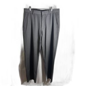 Banana Republic Men’s Gray 100% Wool Dress Pants 33x32 Flat Front Trousers